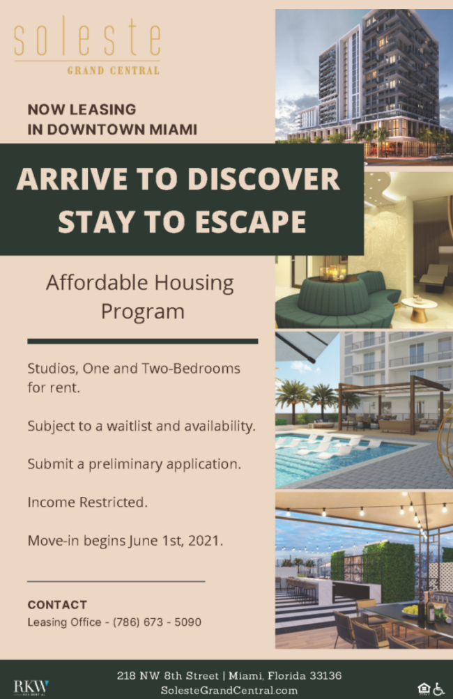 Soleste Affordable Housing Flyer